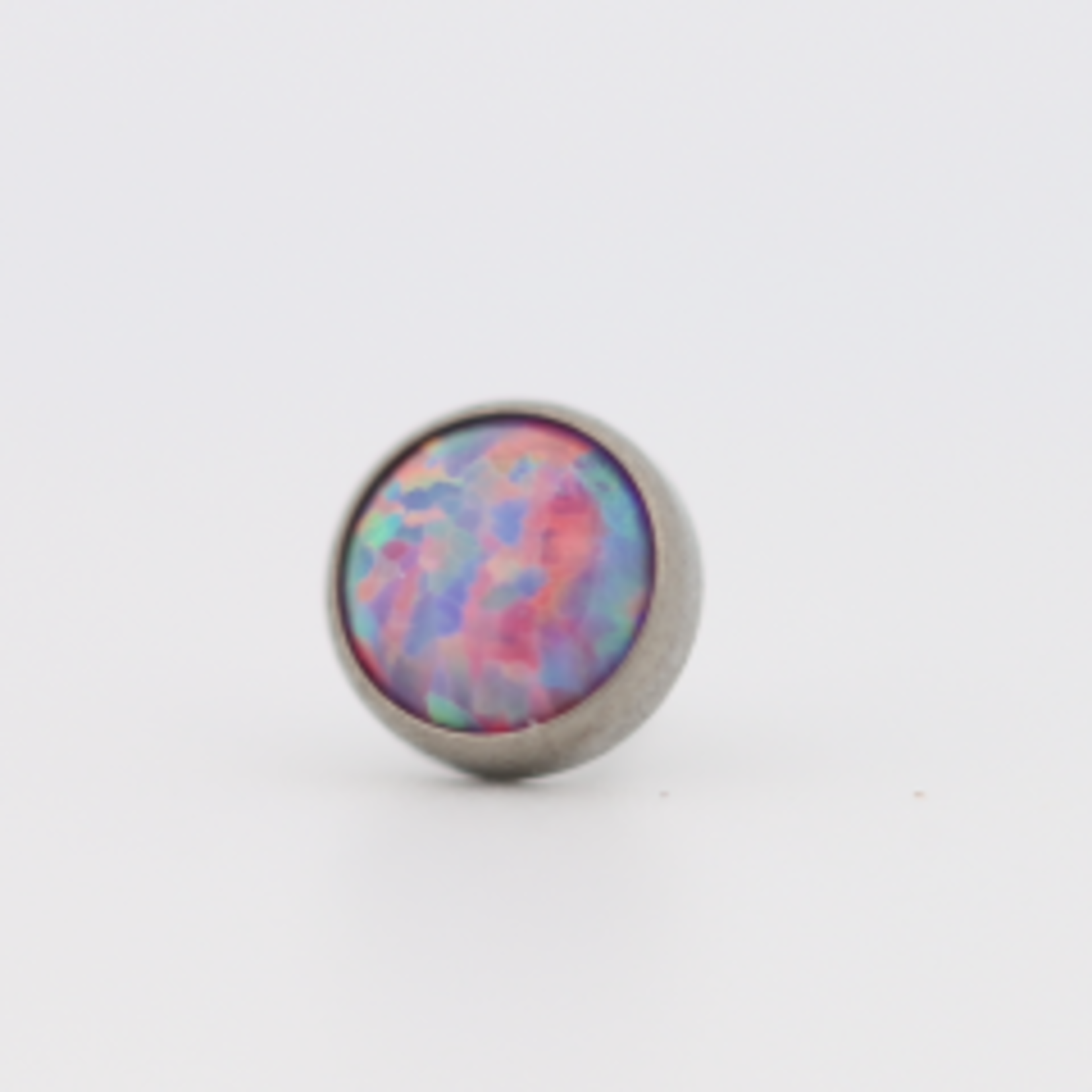 Neometal 18g cabochon bezel set 3mm synthetic lavender opal
