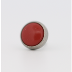 Neometal 18g cabochon bezel set 2.5mm synthetic red coral