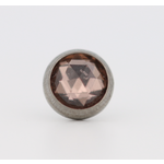 Neometal 18g cabochon bezel set 2.5mm synthetic rose cut dusty morganite ceramic