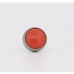 Neometal 18g cabochon bezel set 2.5mm synthetic salmon coral