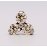 Neometal 18g trinity prong 3x1.5mm champagne