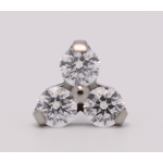 Neometal 18g trinity prong 3x1.5mm cz