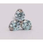 Neometal 18g trinity prong 3x1.5mm frosty mint
