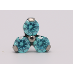 Neometal 18g trinity prong 3x1.5mm mint green