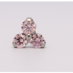 Neometal 18g trinity prong 3x1.5mm morganite