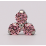 Neometal 18g trinity prong 3x1.5mm pink