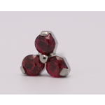 Neometal 18g trinity prong 3x1.5mm ruby