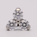 Neometal 18g trinity prong 3x2mm cz