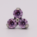 Neometal 18g trinity prong 3x2mm fancy purple