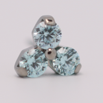 Neometal 18g trinity prong 3x2mm frosty mint