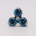 Neometal 18g trinity prong 3x2mm London blue ceramic