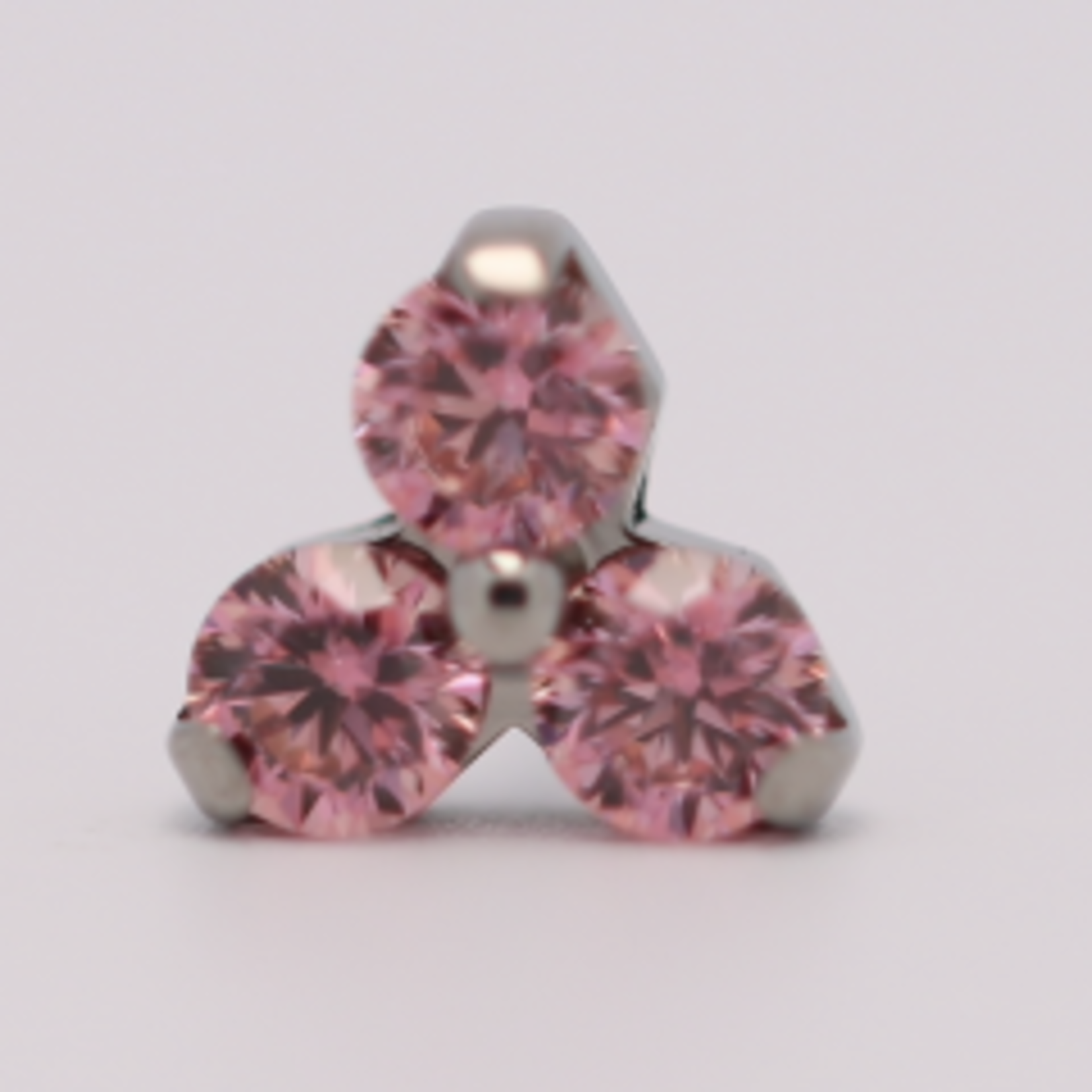 Neometal 18g trinity prong 3x2mm pink
