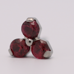 Neometal 18g trinity prong 3x2mm ruby