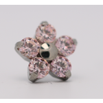 Neometal 18g prong set threadless end flower 5x1.5mm morganite