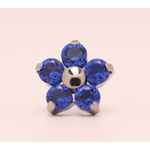 Neometal 18g prong set threadless end flower 5x1.5mm sapphire