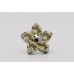 Neometal 18g prong set threadless end flower 5x1.5mm yellow