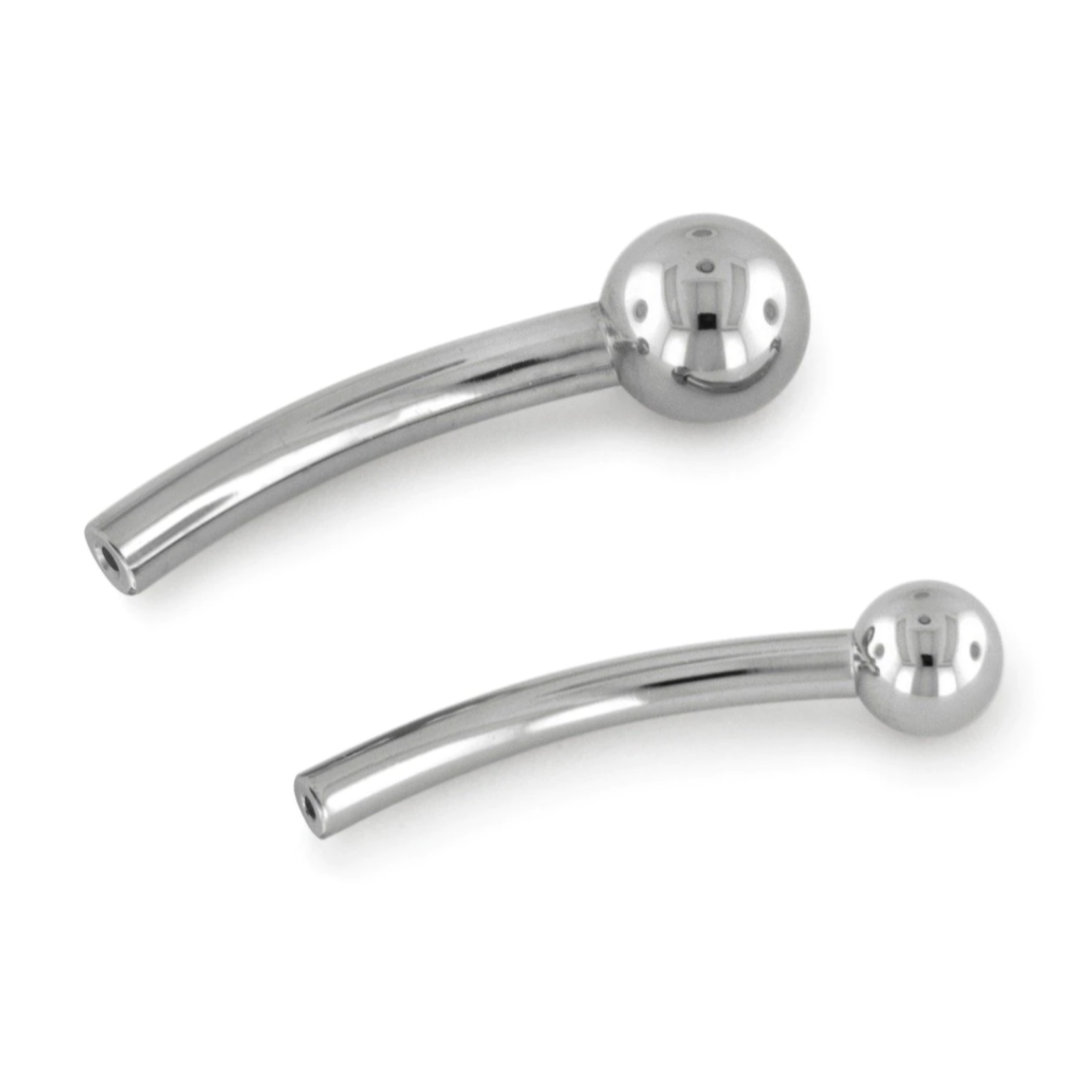 Neometal 16g 1/4 fixed bead curved barbell threadless