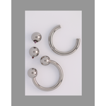 Anatometal 12g 1/2 circular barbell threaded shaft