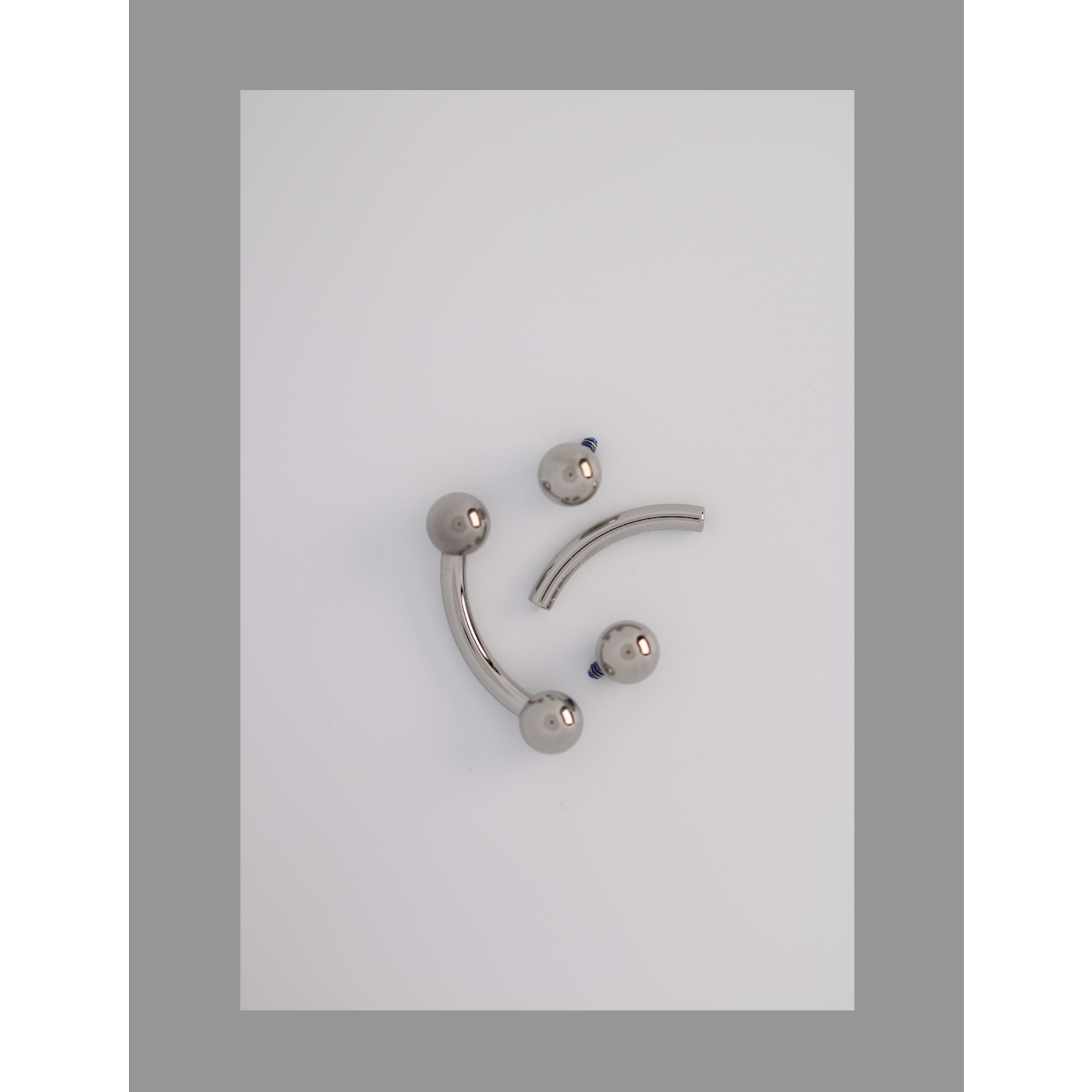 Anatometal 16g 3/8 curved barbell threaded shaft