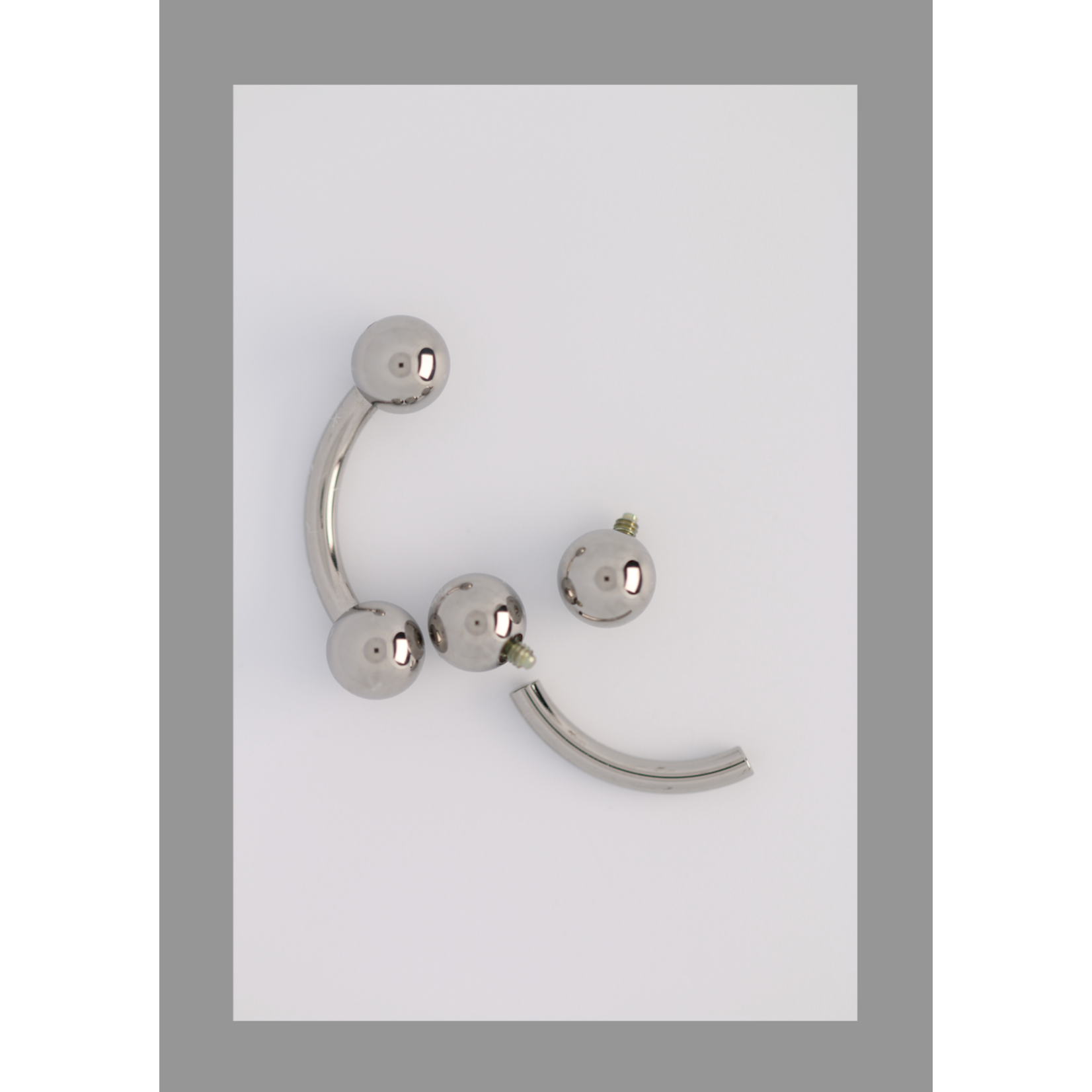 Anatometal 14g 3/8 curved barbell threaded shaft