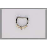 IS Body jewelry 16g 5/16 x 5/16 Odyssey Titanium prong set faceted septum clicker #6 Champagne cz