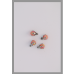 IS Body jewelry 14g 3 prong cabochon opal threaded end 3mm Pink Opal