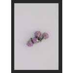 IS Body jewelry 14g 3 prong cabochon opal threaded end 4mm Light Lavender Opal