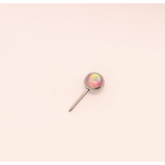 Neometal 16g side gem ball 2.5mm bubble gum opal cabochon