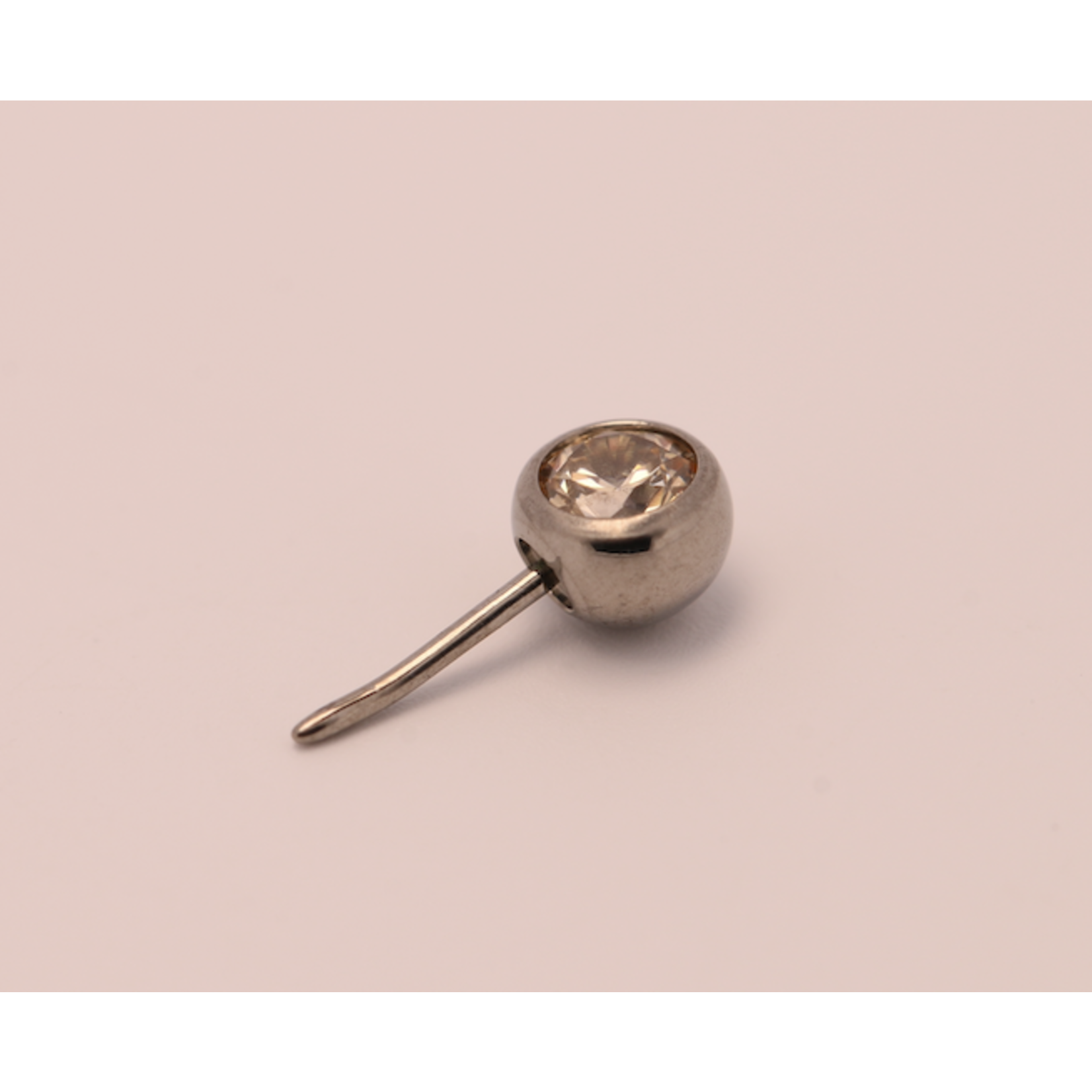 Neometal 16g side gem ball 2.5mm champagne cz