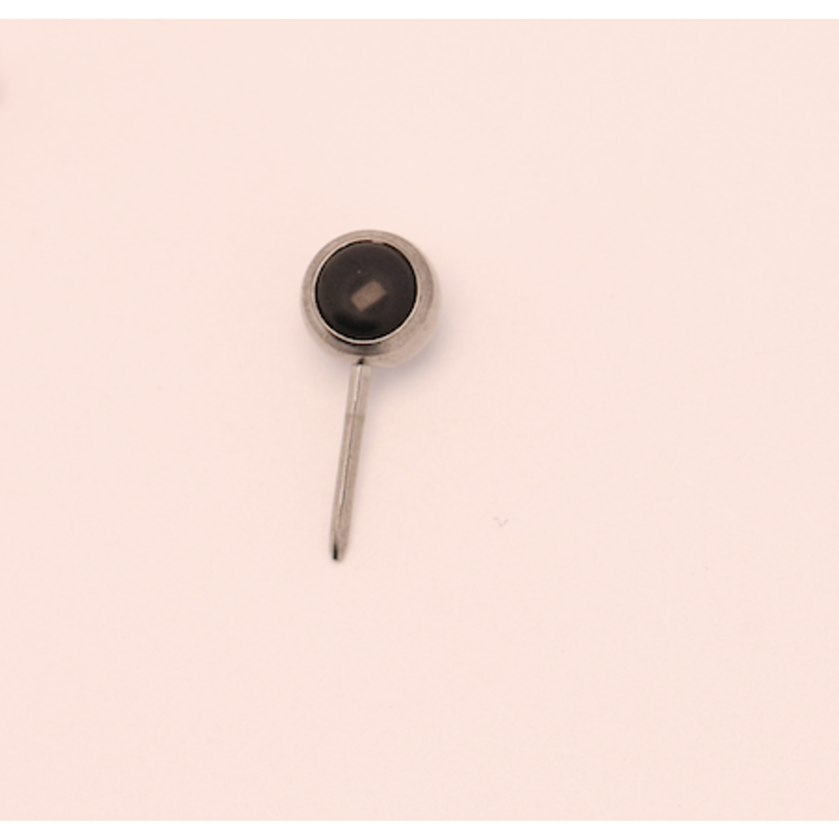 IS Body jewelry 16g side gem ball 2.5mm onyx cabochon