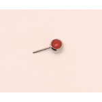 Neometal 16g side gem ball 2.5mm coral red cabochon