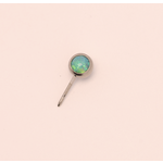Neometal 16g side gem ball 2.5mm lime opal cabochon