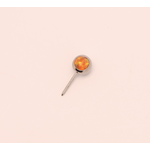 Neometal 16g side gem ball 2.5mm orange opal cabochon