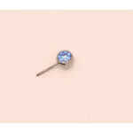 Neometal 16g side gem ball 2.5mm arctic blue cz