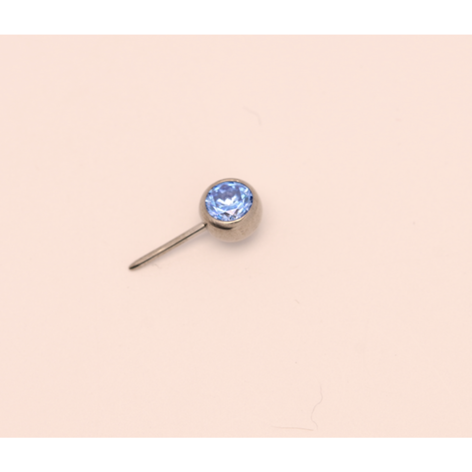 Neometal 16g side gem ball 2.5mm arctic blue cz