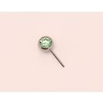 Neometal 16g side gem ball 2.5mm green cz