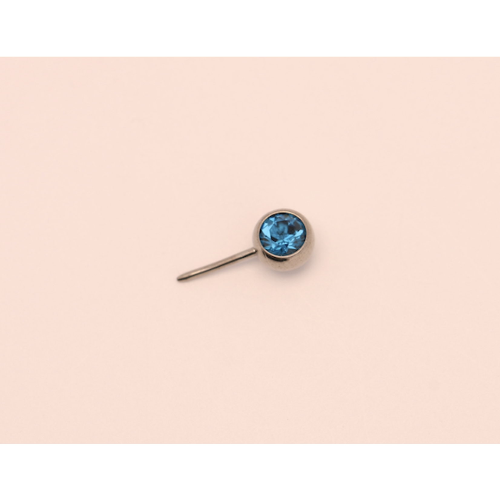 Neometal 16g side gem ball 2.5mm london blue ceramic