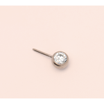 Neometal 16g side gem ball 2.5mm frosty mint cz