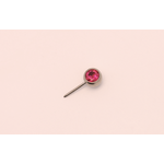 Neometal 16g side gem ball 2.5mm ruby (syn garnet)