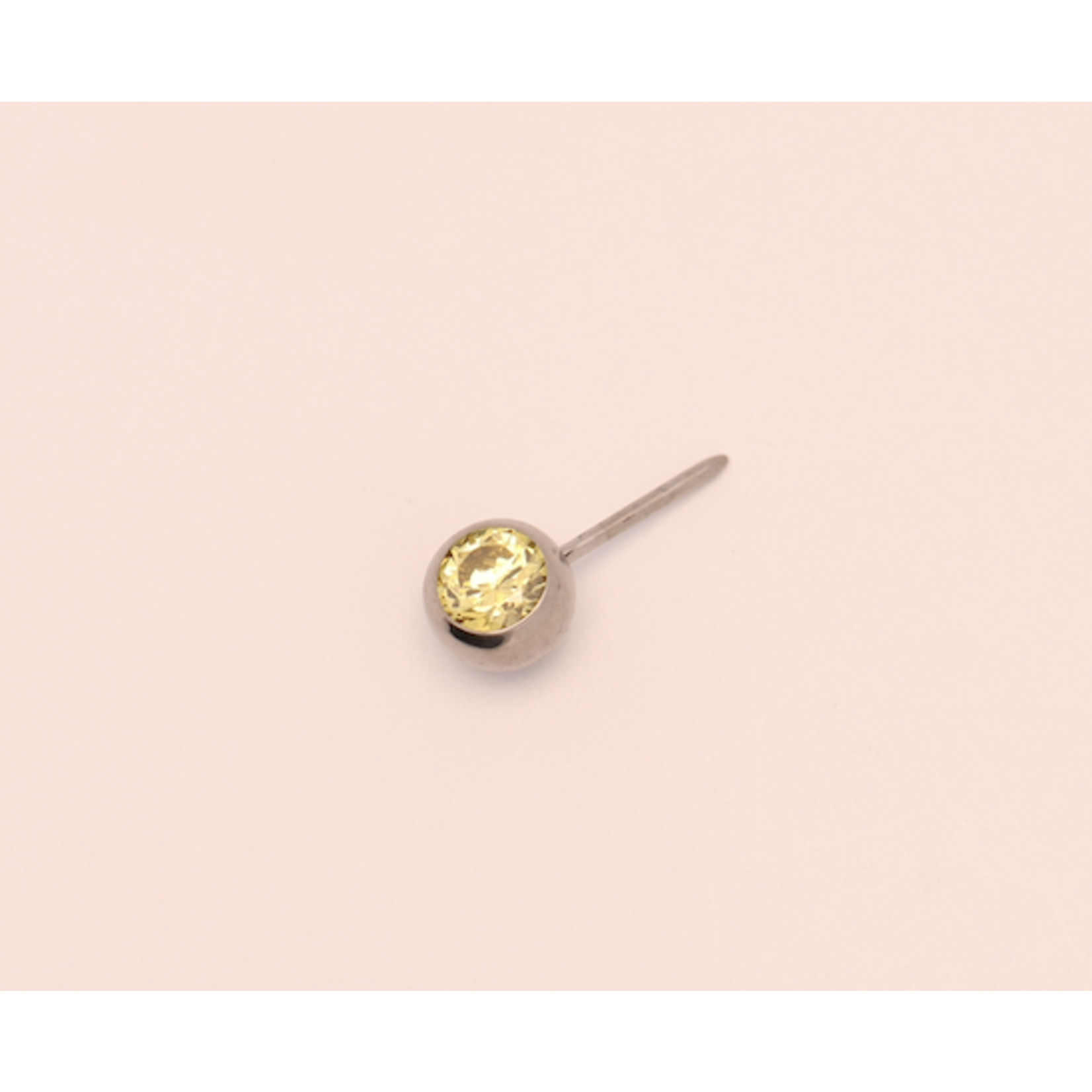 Neometal 16g side gem ball 2.5mm yellow ceramic