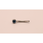 Neometal 16g 3/8 side gem curved barbell shaft london blue ceramic