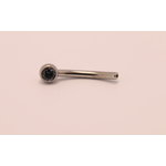 Neometal 16g 3/8 side gem curved barbell shaft ocean gray cz