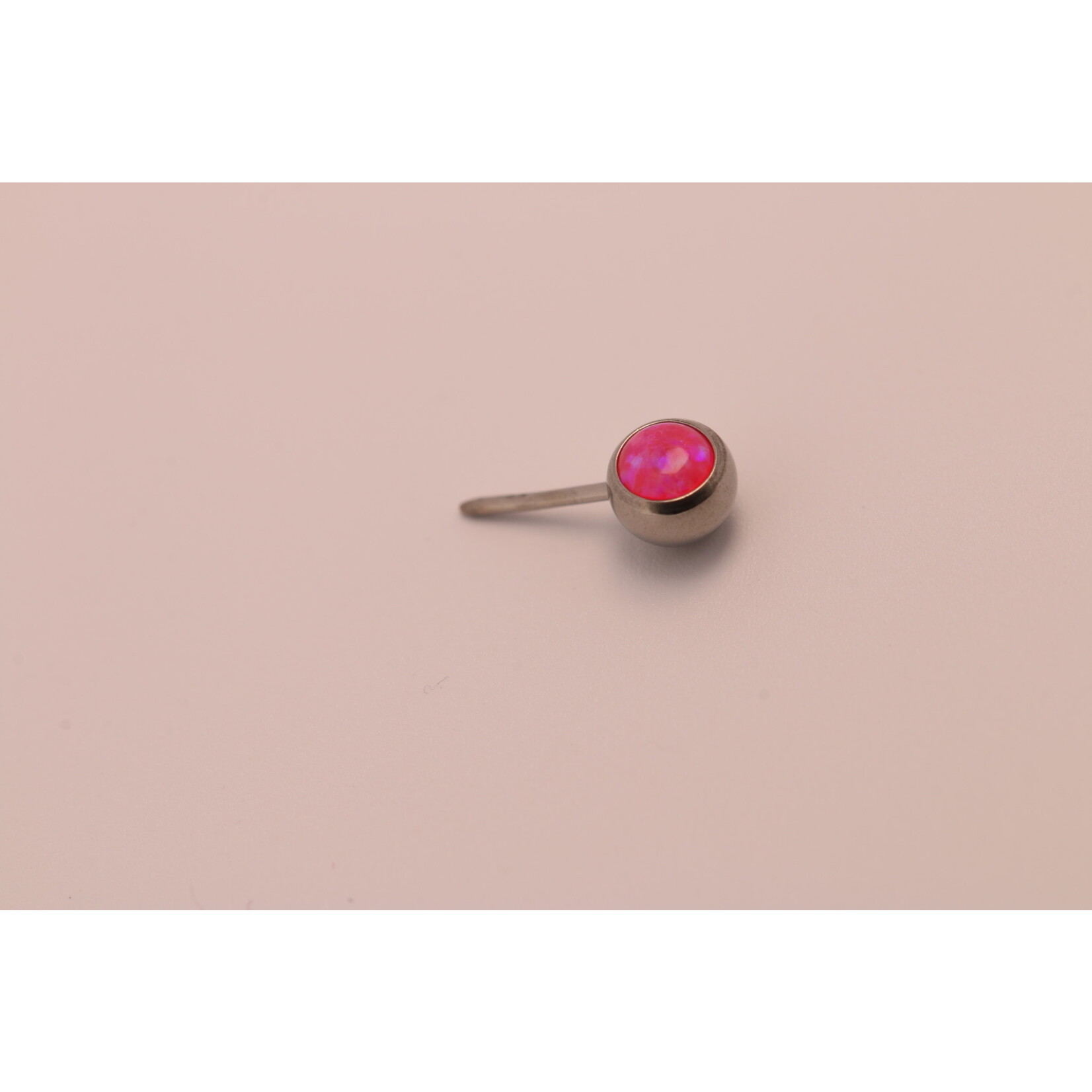 Neometal 16g side gem ball 2.5mm hot pink opal
