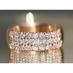 Aura Gold 14k Rose Gold Pavé ring, 1.42 carats