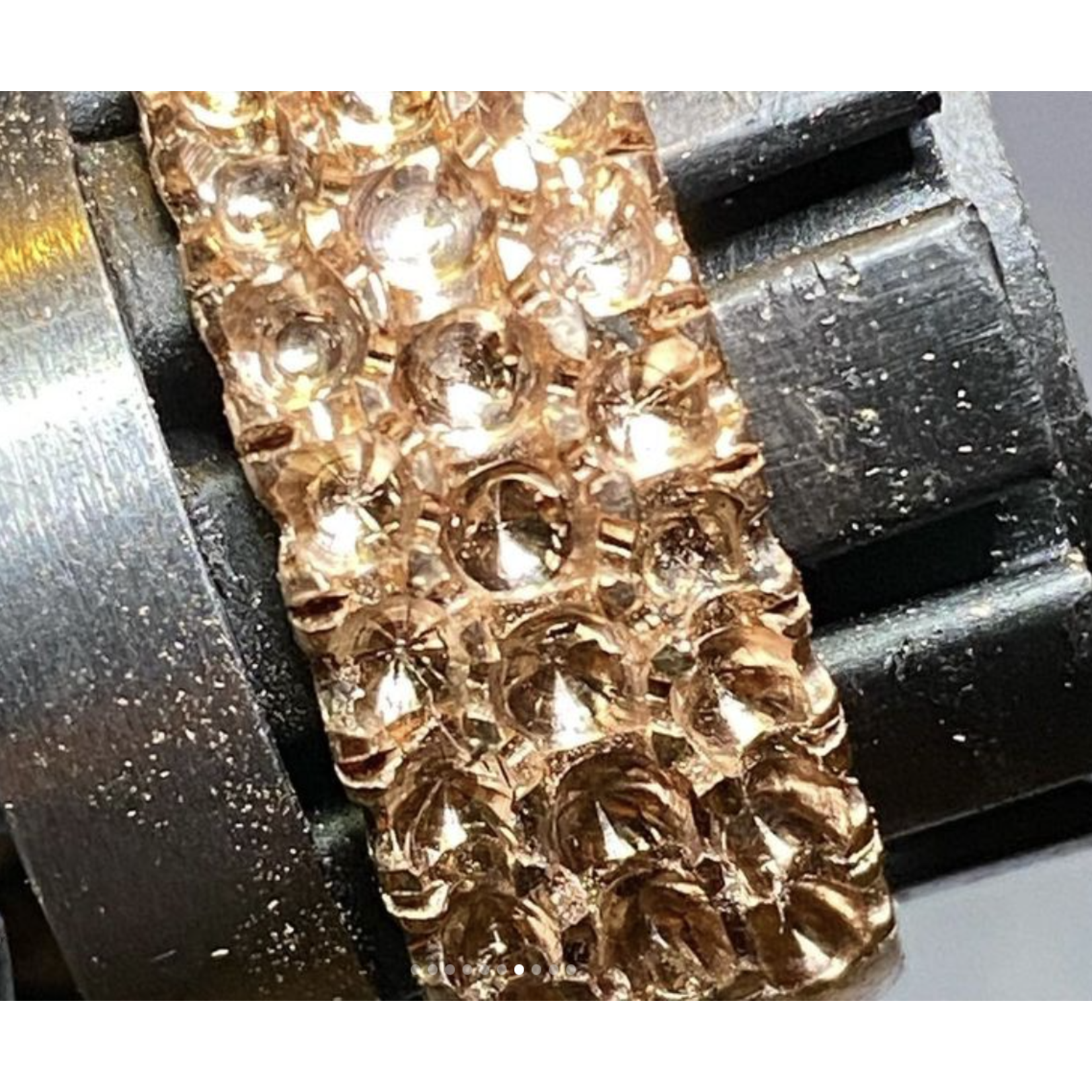 Aura Gold 14k Rose Gold Pavé ring, 1.42 carats