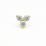 Neometal 18g Tri prong YAU 1.5mm cz