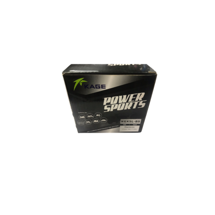 KAGE CYC10928 KGX5L-BS MAINTENANCE FREE WITH ACID BATTERY 12V L 4 -I/4''-W 2-3/4''-H 4-1/4''