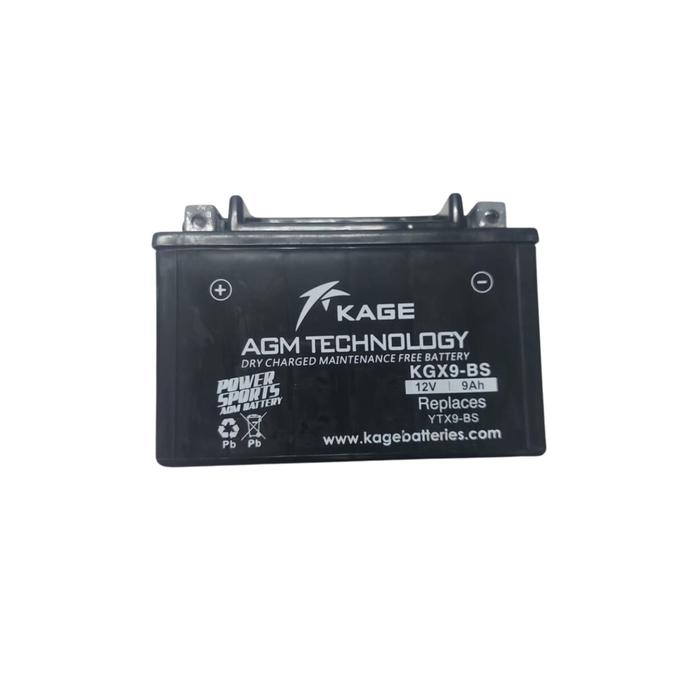 KAGE CYC10930 MAINTENANCE FREE WITH ACID BATTERY KGX9-BS L 6''-W 3-1/4''-H 4-1/4''