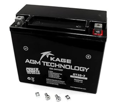 KAGE CYC10934 MAINTENANCE FREE WITH ACID BATTERY KGX20L-BS L 6 -3/4''-W 3-1/4''-H 6-1/4''