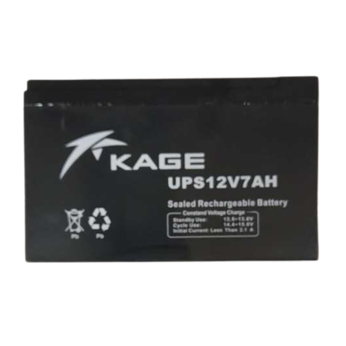 KAGE ELE6145 RECHARGABLE . BATTERY UPS12V 7AMP (10 IN A BOX)
